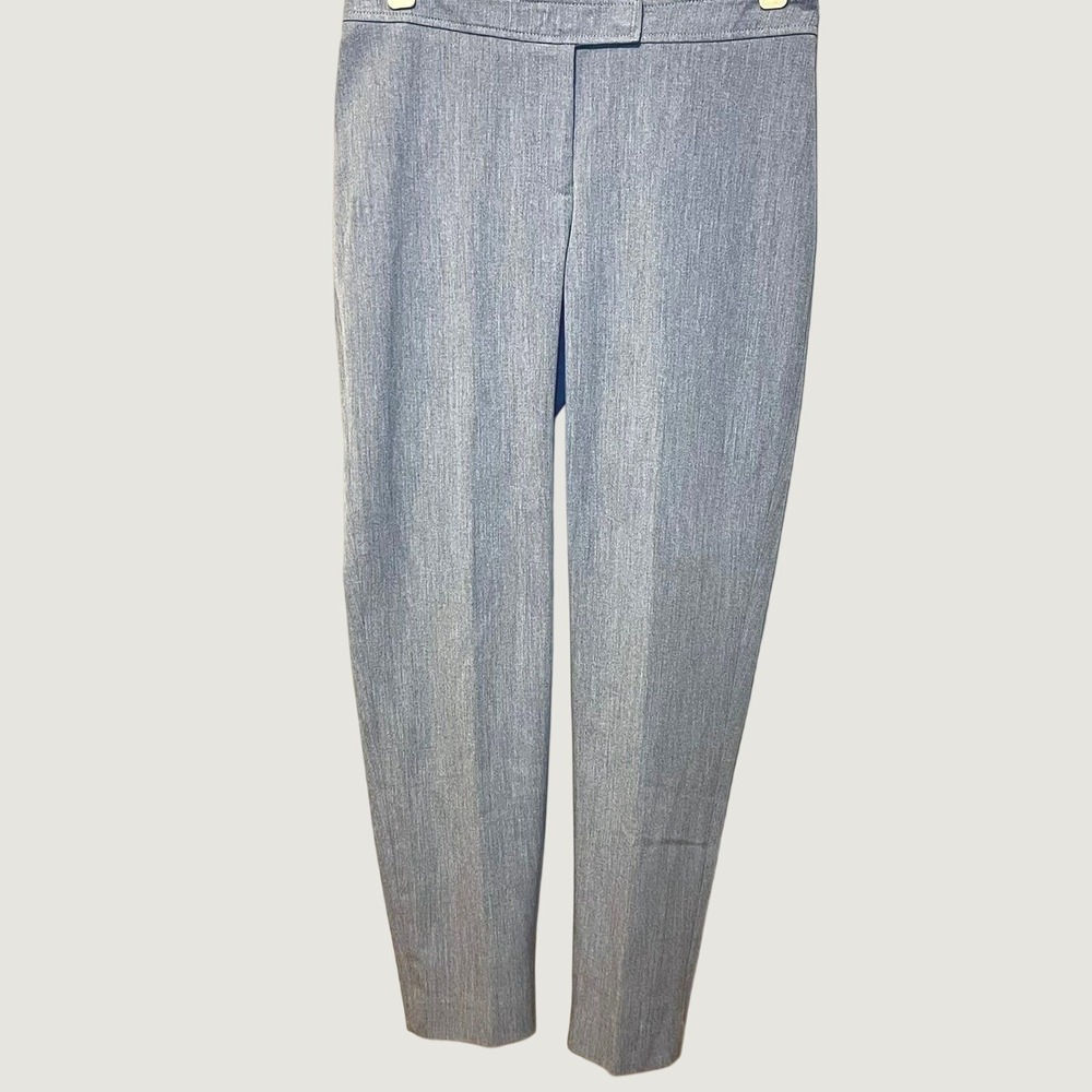 Anne Klein Womens Tapered Dress Pants Lined Gray Sz 8 Office Workwear Old Money